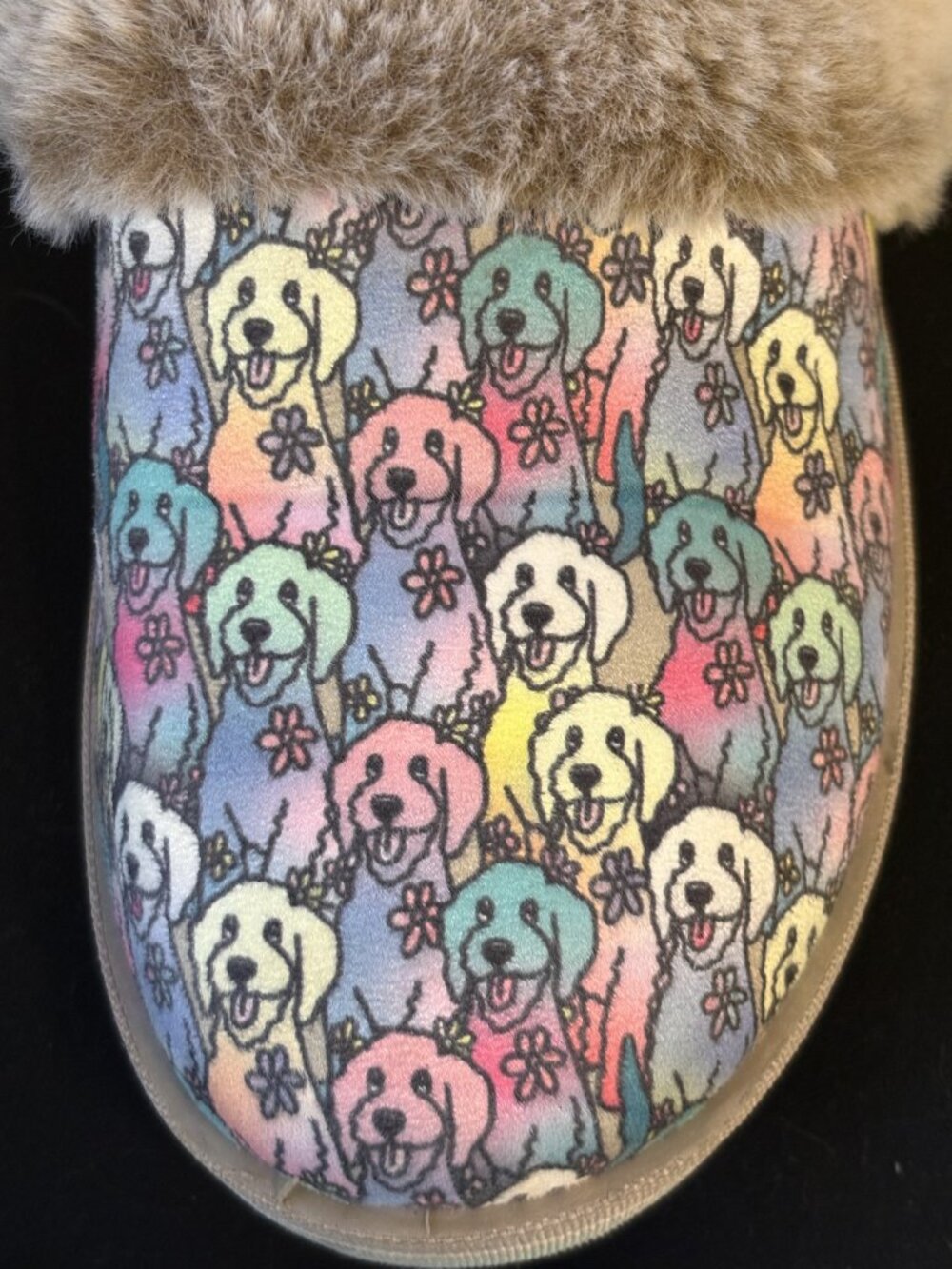 SKECHERS "BOBS" TOO COZY POOCH PARADE HOUSE SLIPPERS SIZE 8